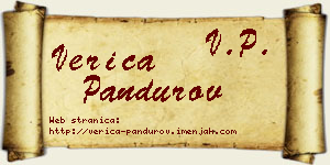 Verica Pandurov vizit kartica